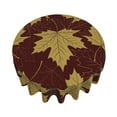 thumbnail image 3 of ZICANCN Round Table Cloths 60 Inch, Fall Leaf Autumn Foliage Golden Table Cover Waterproof Washable Outdoor Picnic Tablecloth, 3 of 8