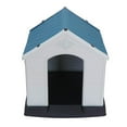 thumbnail image 5 of ZENY Plastic Indoor Outdoor Dog House Medium Pet Doghouse White, Blue Roof, 5 of 9