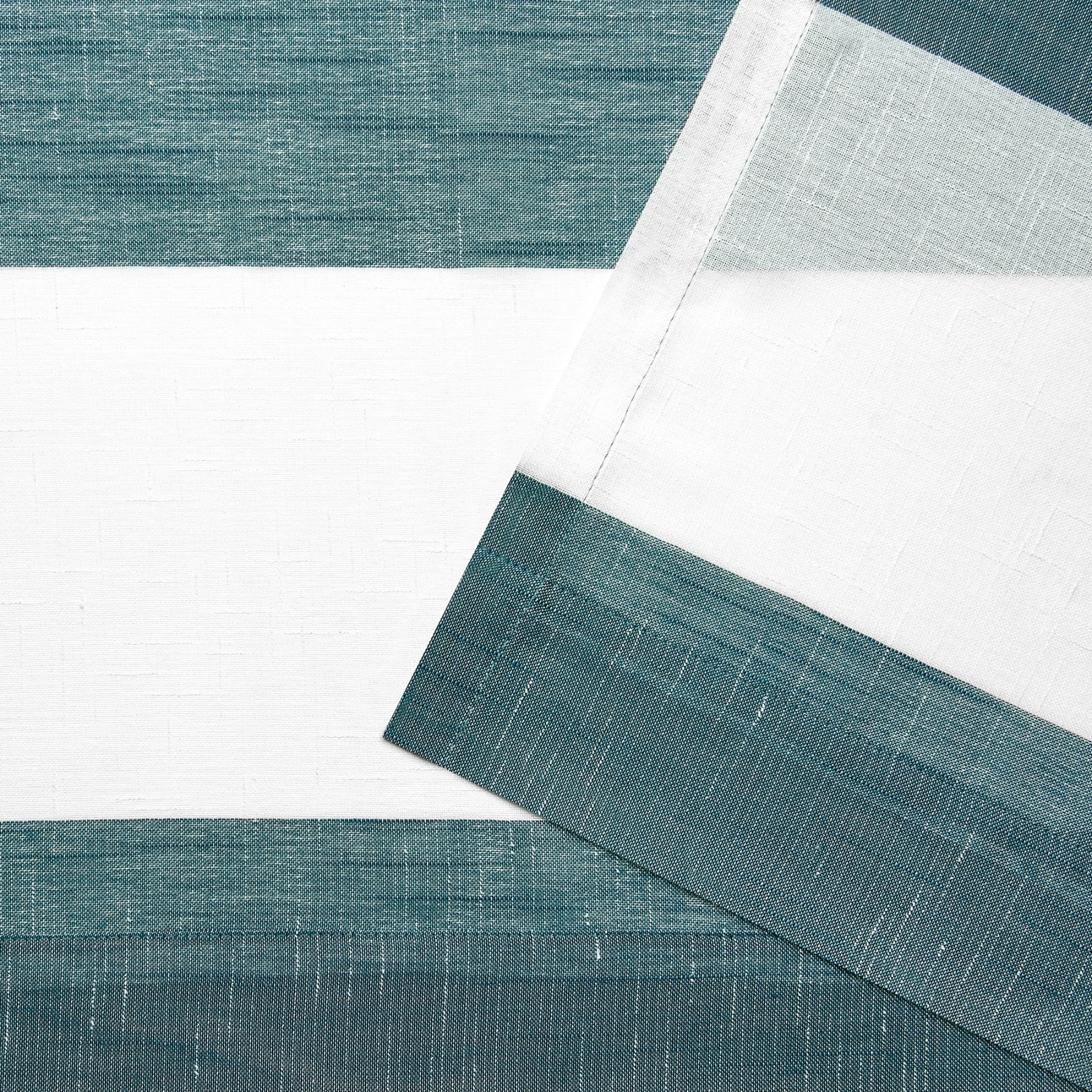 Exclusive Home Curtains 2 Pack Darma Sheer Linen Rod Pocket Curtain Panels, Teal, 50x84
