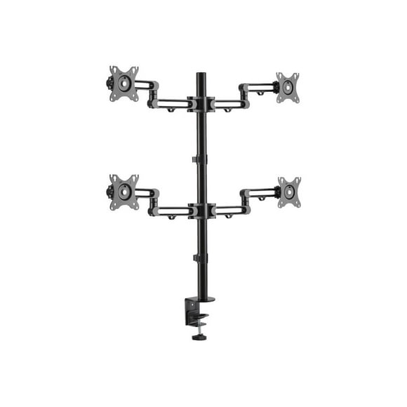 Eaton Tripp Lite Series Flex arm quad desk mount for 13 - 27" screens - Mounting kit - full-motion - for 4 LCD displays - steel - black - screen size: 13"-27" - desktop