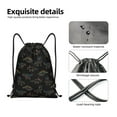 thumbnail image 4 of Xecao Neon Dinosaur Pattern Sports Drawstring Backpack - String Swim Gym Bag with Wet Proof Pocket for Women&Men-Small, 4 of 6