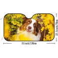 thumbnail image 2 of GZHJMY Car Windshield Sunshade Funny Dog in Flowers Jungle, Foldable Car Visor Front Window Sun Shade for SUV Car 55 x 27.5 inch Keep Vehicle Cool, 2 of 6