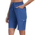 thumbnail image 2 of Womens Shorts Plus Size with Pockets Loose Casual Dressy Lightweight Ladies Baggy Cargo Shorts Pants For Hiking, 2 of 8