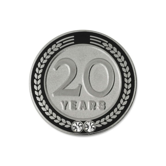 PinMart's 20-29 Years of Service Award Employee Recognition Gift Lapel Pin - Black