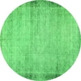 thumbnail image 1 of Ahgly Company Indoor Round Abstract Green Modern Area Rugs, 7' Round, 1 of 4