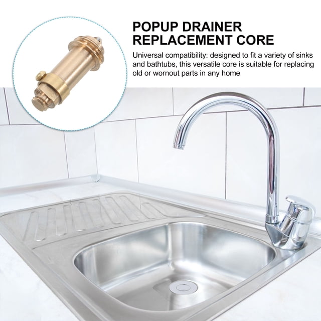 RENACLIPY 3Ud Repuesto Núcleo De Tapón De Lavabo Dorado Con Fácil Para