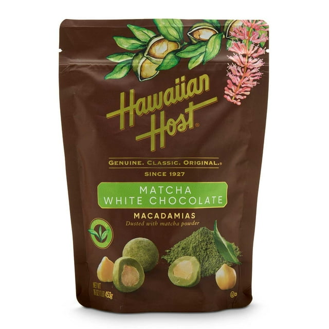 Hawaiian Host Paradise Collection Matcha White Chocolate Macadamias, 16oz.