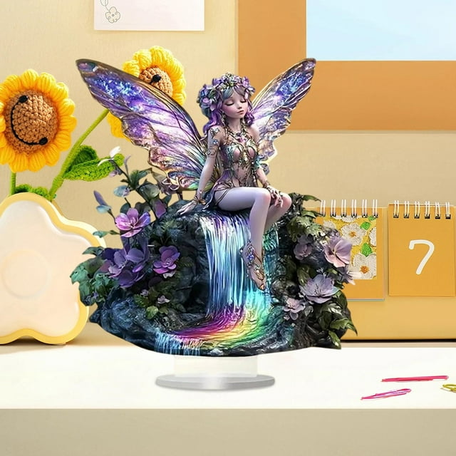 Fesfesfes Acrylic Desktop Ornaments Exquisite Transparent Crafted Versatile Cute Design for Home Office Desk Holiday Festive Display