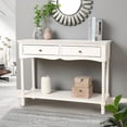 thumbnail image 5 of LuxenHome White Wood 2-Drawer Storage Console Table, 5 of 10