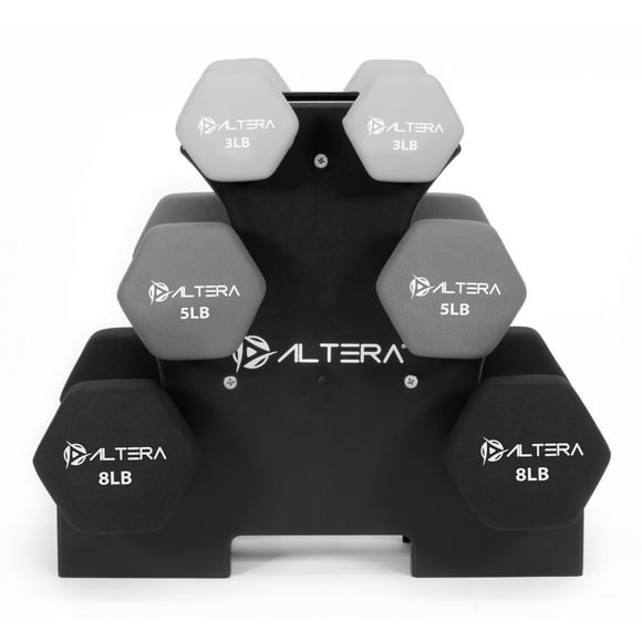 Par De Mancuernas 6 Pz Altera AOS358 De Forro De Neopreno Peso Variable Multicolor