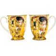 thumbnail image 2 of Carmani “The Kiss” 2-Piece Tea Set, Two 12 Oz Porcelain Coffee and Tea Cups with “The Kiss (Lovers)” Painting by Gustav Klimt, Dishwasher Safe, 2 of 2