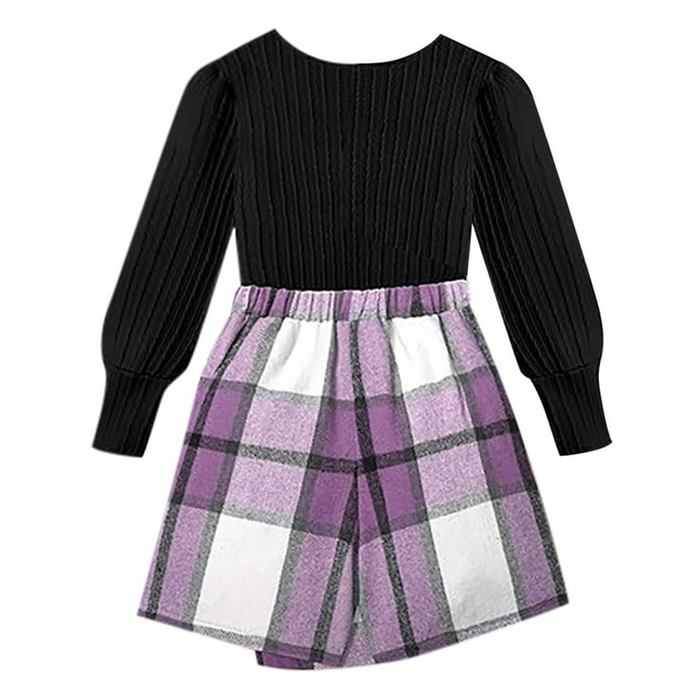 Toddler Girl Skirt Set Long Sleeve Knit Ribbed Turtleneck Shirt Tops...