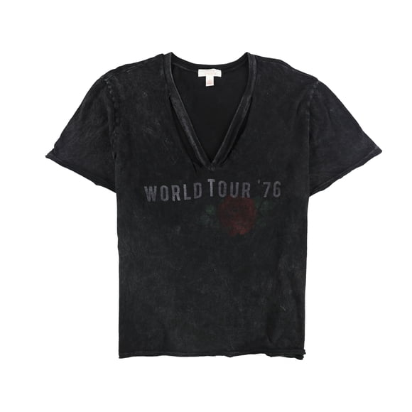 Sun & Shadow Womens World Tour '76 Graphic T-Shirt black XS
