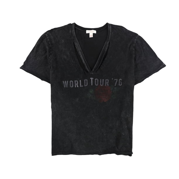 Sun & Shadow Womens World Tour '76 Graphic T-Shirt black XL