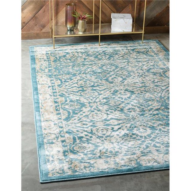 Unique Loom 3128834 6 x 9 ft. Christianshavn Oslo Rectangular Rug, Teal