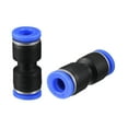 thumbnail image 4 of 5pcs Push to Connect Fittings 6mm or 15/64" Straight Tube Fittings Blue, 4 of 5