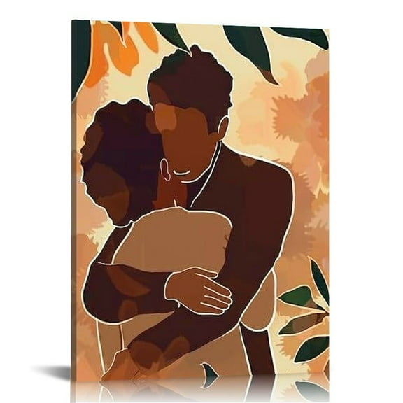 PRATYUS African American Wall Art Boho Black men Wall Decor Abstract Black man Art Pictures Canvas Prints Modern Minimalist Painting Poster,Abstract Boho Wall Art Prints suitability Fashion Bedroom