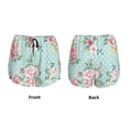 thumbnail image 5 of Lsque Vintage Floral Printed Women's Running Shorts with Liner Pockets,Elastic Quick Dry Workout Athletic Gym Yoga Shorts,Womens High Waist Shorts-Large, 5 of 9