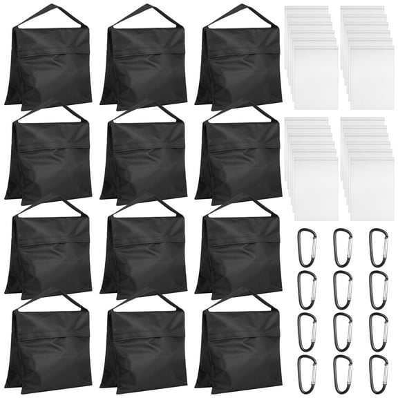 12 Pcs Photography Weight Bags Set, Heavy Duty Photo Studio Filled Weight Bags, Empty Sandbag for Photography Tripod Stand, Sandbag with Saddlebag Design, Weight Sandbag for Photo Video Studio