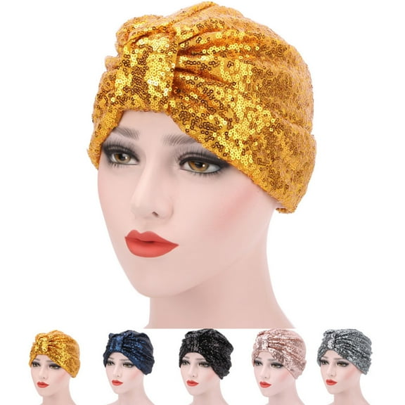 Travelwant Women Cross Twist Pleated Hair Wrap Turban Hat Indian Hat Muslim Hat National Hijib Cap Headwear