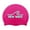 Pink, variant on new wave silicone swim cap - 3 colors (pink, yellow & orange)~orange