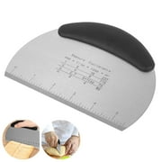 HOTBEST Dough Scraper Cutter Stainless Steel Pastry Cutter Tool Scale Kitchen Bread Making Tool for Bread, Pizza