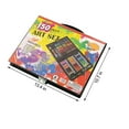thumbnail image 2 of Wiher Drawing Set Kit, Portable Painting & Drawing Art Kit for Kids With Oil Pastels, Crayons, Colored Pencils, Watercolor Pens Art Set for Girls, Boys, Teens -Birthday, Christmas Gift(Black), 2 of 7