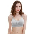 thumbnail image 2 of Xmarks Wireless Push Up Bra for Women Silicone Soft Support Seamless Adjustable Comfortable Wire Free Bralette Light Gray 44/100ABCD,46/105ABCD, 2 of 5