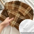 thumbnail image 4 of Twin XL Size Fitted Sheet Set - Brown Checkered 2 Piece Bedding Sets 16" Deep Pocket Fitted Sheet with 1 Pillowcases, Modern Farmhouse Brwon Buffalo Plaid Brushed Microfiber Hotel Luxury Bed Sheets, 4 of 9