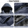 thumbnail image 4 of LAICAIW Men's Quilted Winter Vest Outdoor Removable Hooded Padded Puffer Vest, 4 of 6