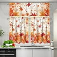 thumbnail image 2 of Maple Leave Window Valances Curtain Set for Kitchen Bedroom Living Room 3 Piece Blackout Window Treatments Short Curtains Set, 2 of 5