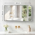 thumbnail image 2 of Gianna Anti-Fog Bathroom Wall Mirror – 30" x 48" Shatterproof Vanity Mirror with Rectangular Metal Frame, Sliver, 2 of 5