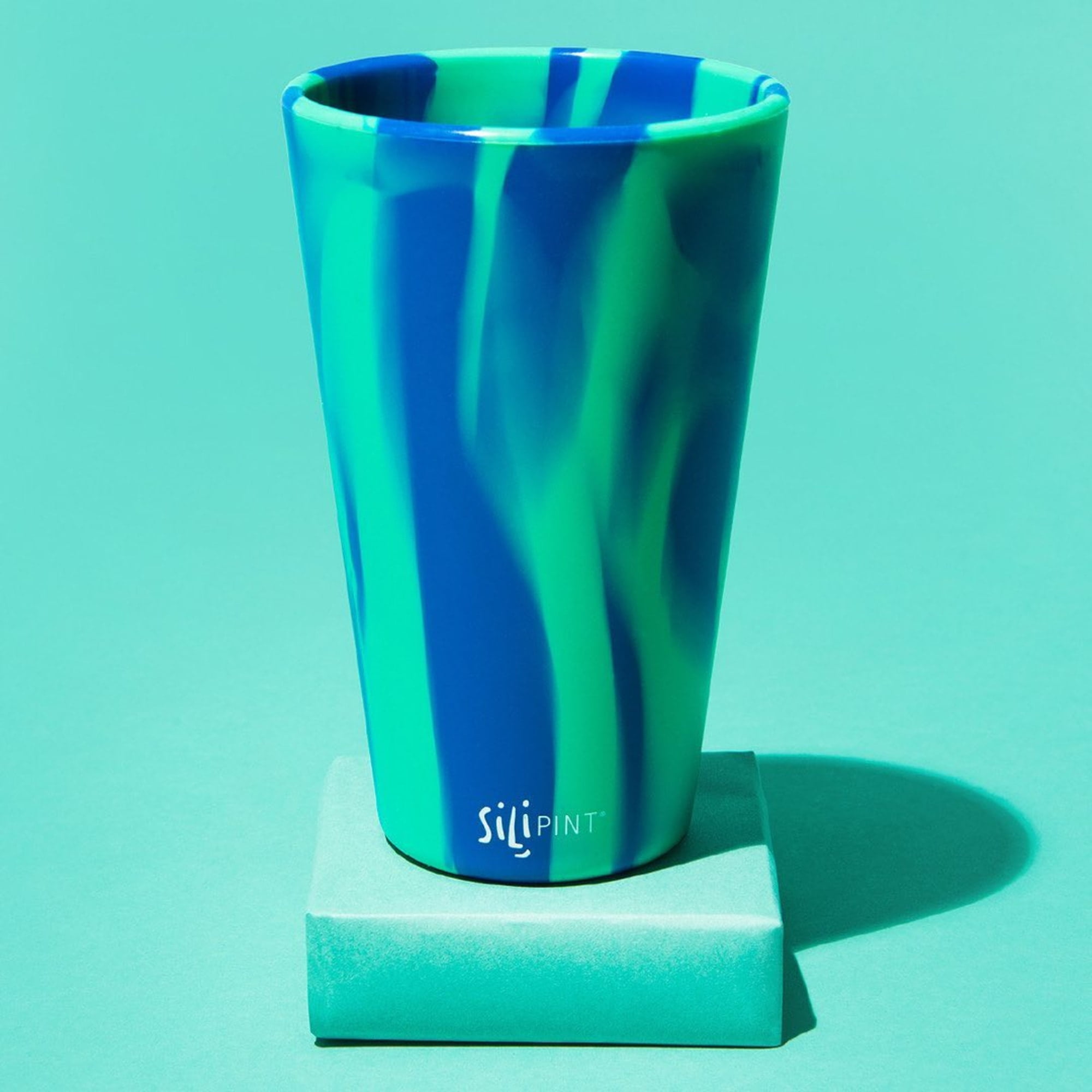 Silipint: Silicone Pint Glasses: 6 Pack -Sugar Rush, Headwaters, Mtn Marble, Artic Sky, 2 Hippie Hops -Unbreakable Cups