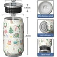 thumbnail image 3 of 12 Oz Christmas Coffee Travel Mug with Lid, Double Wall Vacuum Reusable Stainless Steel Water Bottle Leak Proof Insulated Hot Cold Coffee Cup Gift for Women Mens(1pcs), 3 of 5