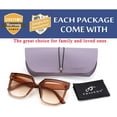 thumbnail image 6 of FEISEDY Fashion Women Men Sunglasses Square Frame Metal Shape Nesting Lenses B2595, 6 of 7
