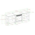 thumbnail image 3 of 70" Tiered Top Open Shelf Fireplace TV Stand in Dark Walnut, 3 of 4