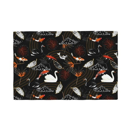

Placemats Set of 4 Animal Koi Fish Heat Resistant Non - Slip Place mats Waterproof table mat for Kitchen Dining-6片装