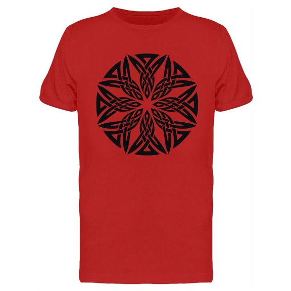 Round Celtic Pattern Flower T-Shirt Men -Image by Shutterstock, Male Medium
