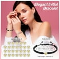 thumbnail image 2 of Uxcell Initial Bracelets for Women & Men, Adjustable Alphabet Letter P Heart Link Braided Handmade Rope Couple Bracelets for His and Her Friendship Birthday Graduation Jewelry Gift, 2 of 6