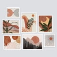 thumbnail image 2 of PixonSign Framed Canvas Print Wall Art Set - Vintage Mid-Century Forest Plants Poster Art - Geometric Print Gallery Set of 7 Abstract Illustrations Digital Art Wall Décor for Home - White, 2 of 5