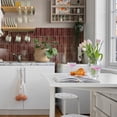 thumbnail image 5 of DEWOO Peel and Stick Backsplash - 10 Sheets of 12"×12" - 3D Adhesive Peel and Stick Tile Backsplash for Kitchen, Bathroom, Wall Tile, Red, 5 of 13