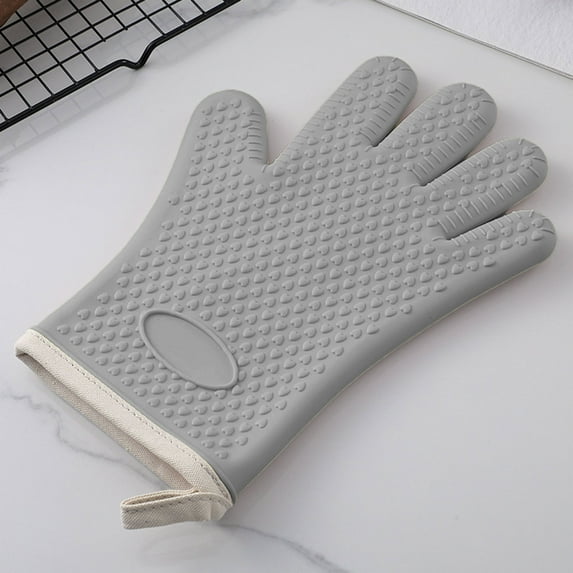 Kmxyo Baking Glove, Ultra-thick Heat-Resistant Non-slip Anti-scald Silicone High-Temperature Resistant Baking Mitt