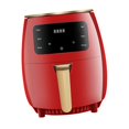 thumbnail image 4 of Cesta para freír antiadherente para freidora de aire, 4,5 L, fácil de limpiar, mango antideslizante, comidas rápidas y fáciles, horno portátil para Rojo Macarena Freidora, 4 of 8