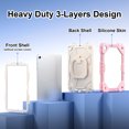thumbnail image 3 of Allytech for Galaxy Tab A9 8.7" Case SM-X110 X115 2023, Rugged Shockproof Kids Friendly Kickstand Handle Grip Shoulder Strap Bumper Tablet Case for Samsung Galaxy Tab A9 - Rosegold, 3 of 9