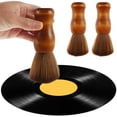 thumbnail image 1 of MesaSe 2PCS Turntable Vinyl Record Cleaning Brush Anti-Static Vinyl Records Cleaner Wooden Handle Soft Dust Brush Remover for Vinyl Record Camera Lens Screen, 1 of 8
