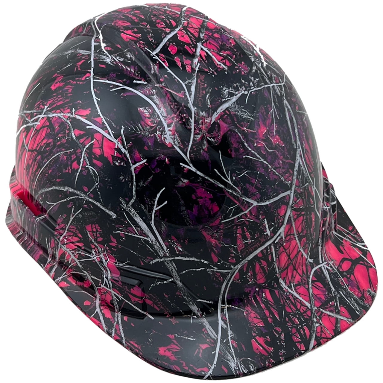 Muddy Girl Pink Hydro Dipped Hard Hats Cap Style