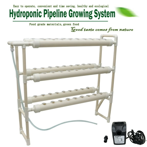 TECHTONGDA Hydroponic 54 Holes Site Grow Kit Double Side 3 Layer Vegetable Planter Garden Indoor Plant Grow System