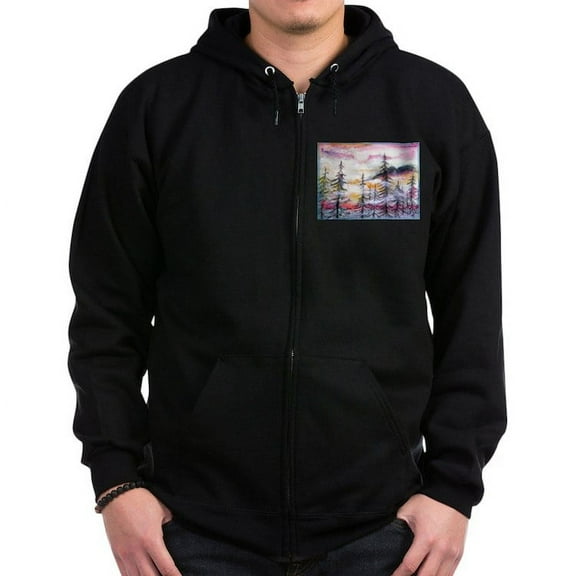 CafePress - Landscape, Colorful Art! Sweatshirt - Zip Hoodie, Classic Hooded Sweatshirt with Metal Zipper