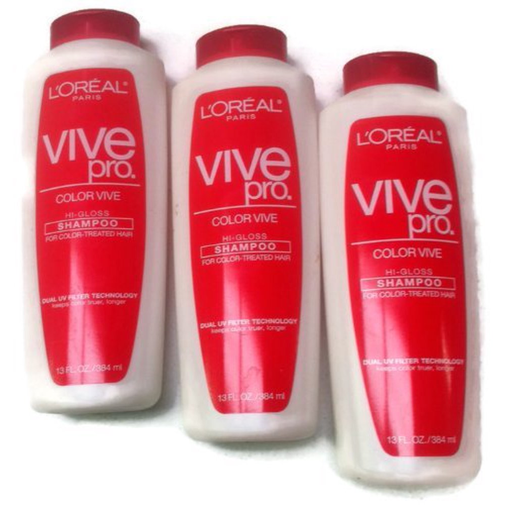 [3Pack] Vive Pro Color Vive HiGloss Shampoo for Dry/Damaged Color