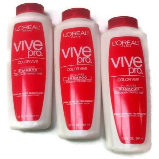 [3Pack] Vive Pro Color Vive HiGloss Shampoo for Dry/Damaged Color
